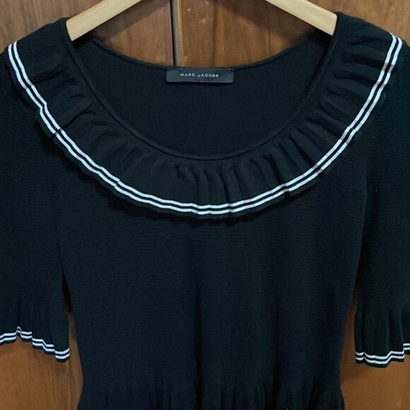 MARC JACOBS Pleated Sweater Dress Black No Size Small S - Picture 6 of 12